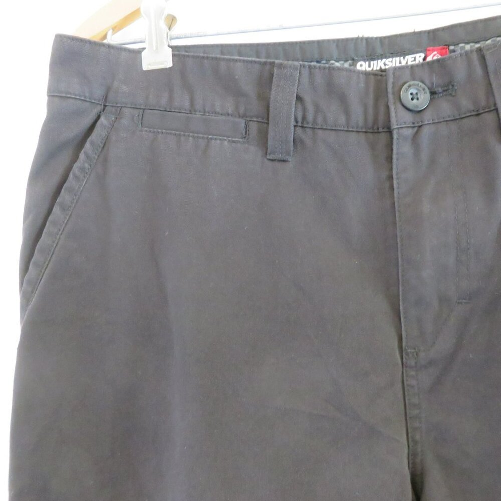 Quiksilver Chinos Pants Black Mens 36 x 31 Cotton Twill Slacks Straight Leg - Picture 8 of 13